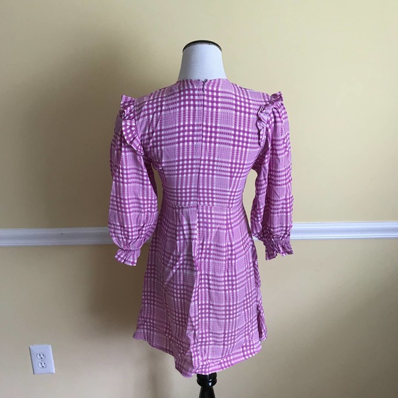 Faithfull the Brand Iris Check Edwina Dress - Picture 8 of 10